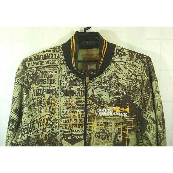 Live Mechanics Track Jacket Vintage All Over Print Music Concert Full Zip 2XL - Picture 2 of 11